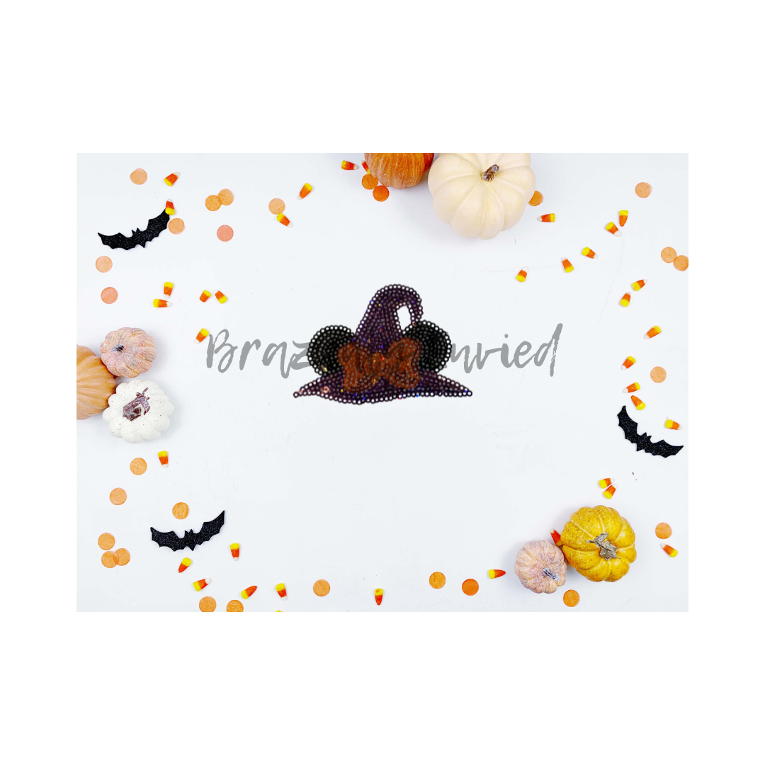 Witch Patch- Sequins Small Witch Hat Patch - Trendy Patch - BOO SEQUINS PATCH SOLD Separately