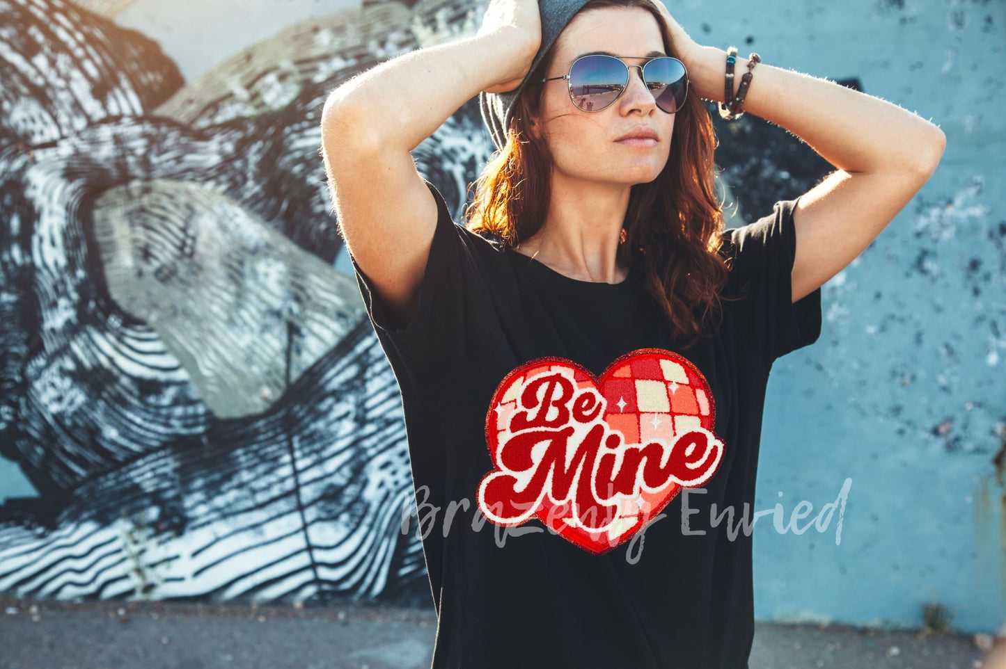 Valentine: Be Mine Heart Chenille Patch