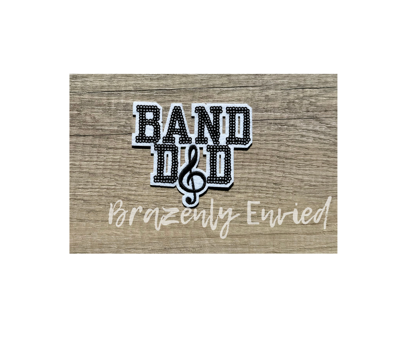 Trucker Hat Patch Game Day PATCH- Band Dad Patch Great for Trucker Hats /Shirts