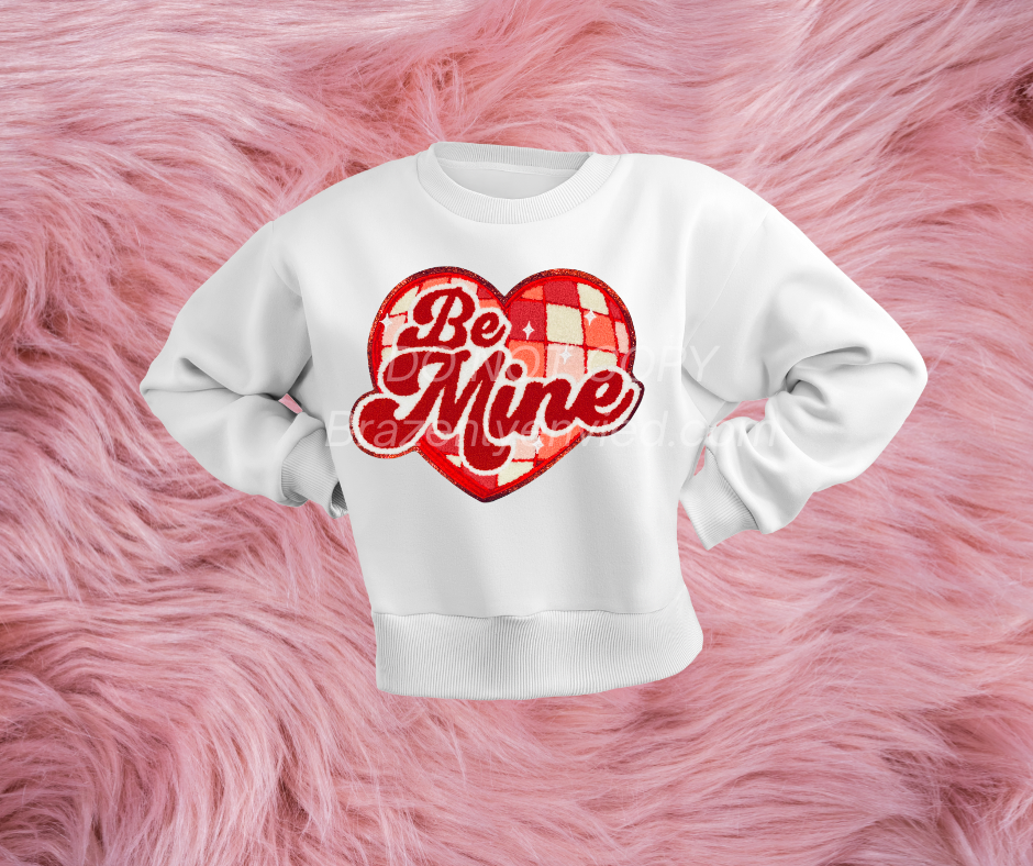 Valentine: Be Mine Heart Chenille Patch