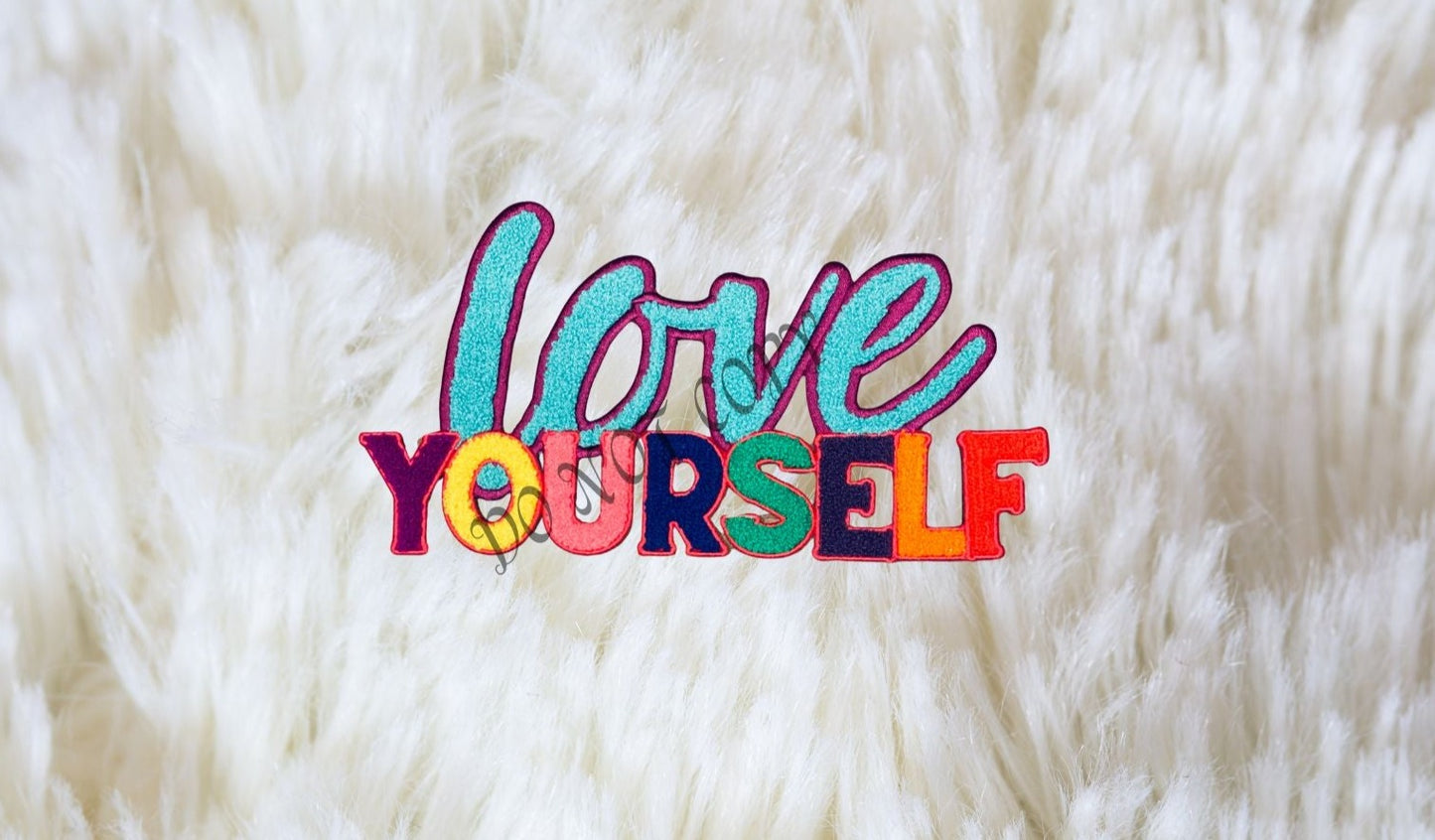Mental Wellness Love Yourself Chenille Patch Mental Wellness Everyday Patch