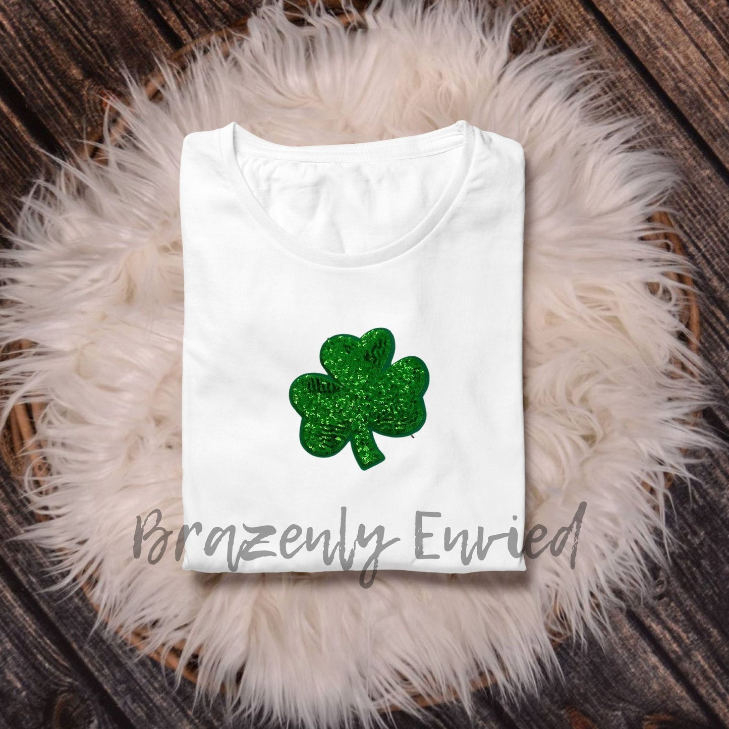 St Patrick's Day Patch New Sequins Shamrock Patch 6.7 inch x 6.7 inch great size for kids shirts