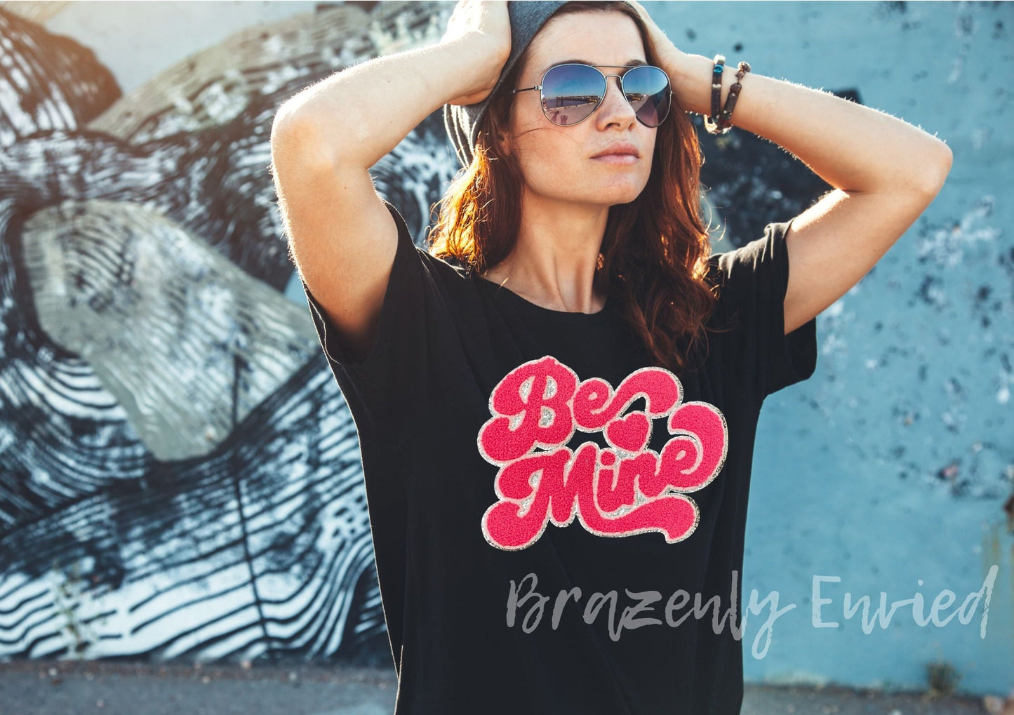 Be Mine Valentines Patch Fast Shipping Valentine's Day Chenille Patch Be Mine Chenille Pink Patch Ready to Ship