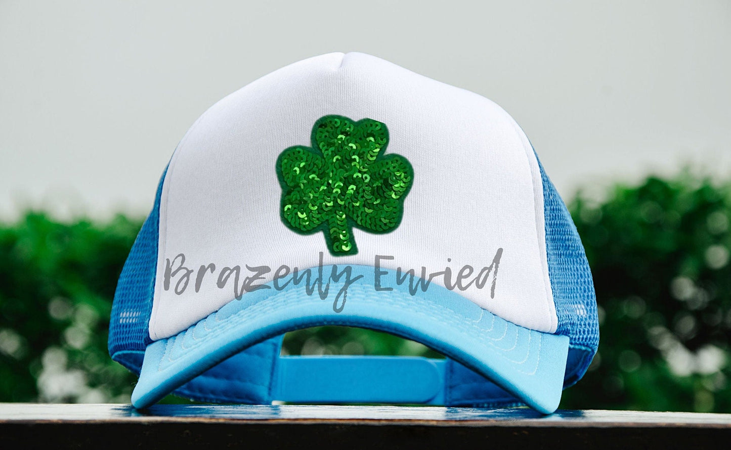 St Patrick's Day Patch New Sequins Shamrock Patch Great for St Patty's Day 2.5 Inch great for Trucker Hats or shirt sleeves