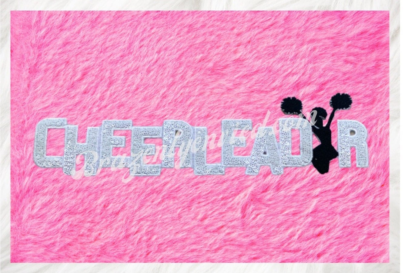 Cheerleader Sequin Patch white
