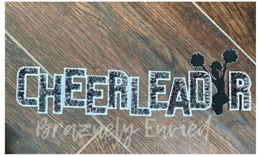 Sequins Cheerleader Patch Black