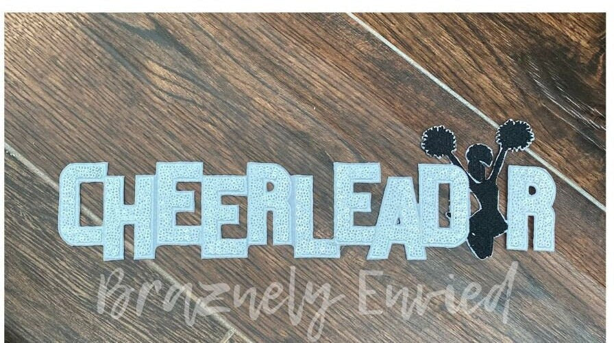Cheerleader Sequin Patch white