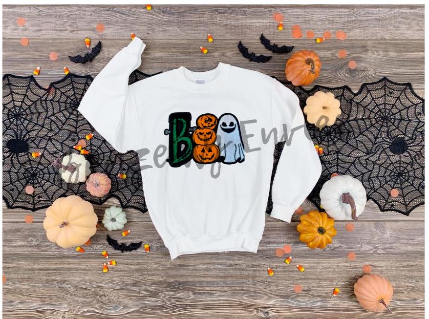 Halloween Boo Chenille Patch