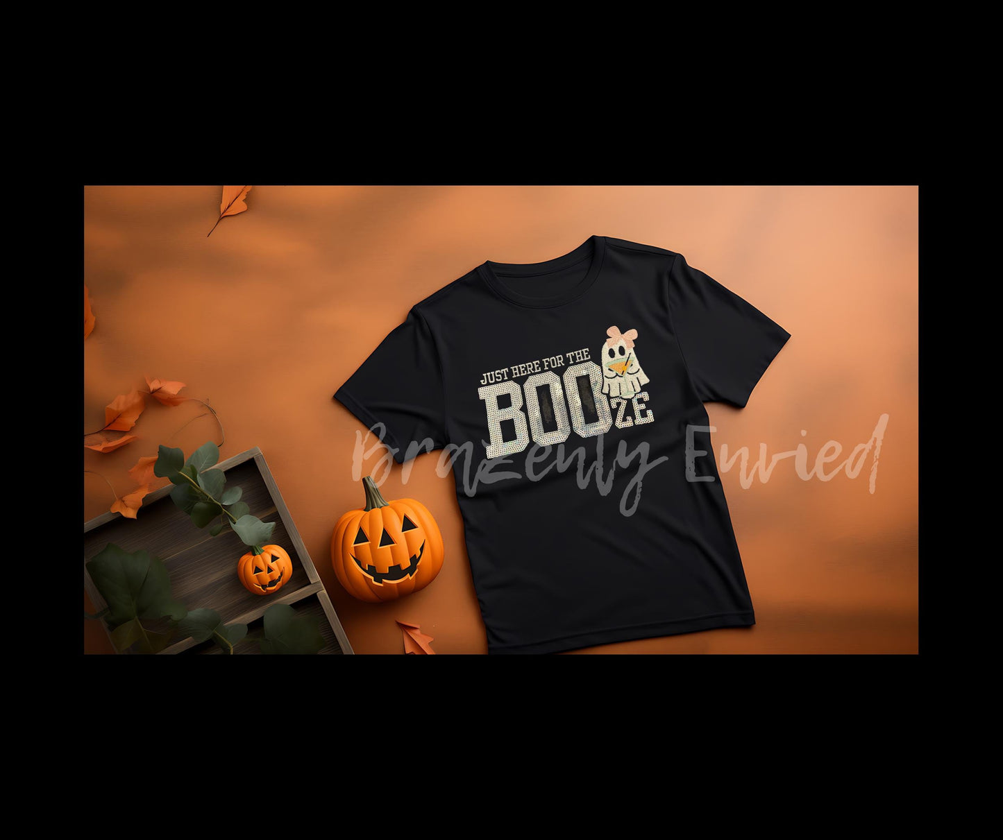 Halloween Just Here For the Boo ZE Sequins Patch