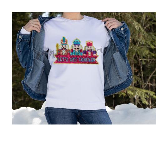 Nutcracker Patch | Sequins Nutcracker Patch Gold Backing | Iron On Patch | Great Christmas Patch For Christmas Sweatshirts