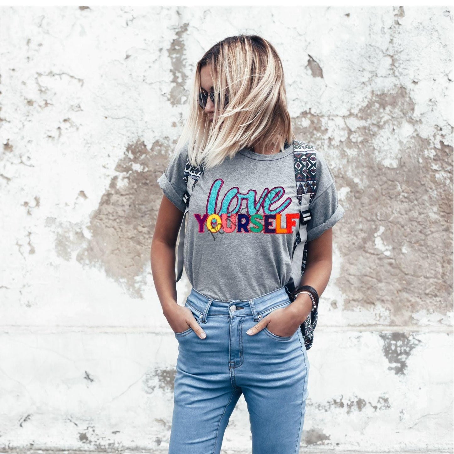 Chenille Patch Love Yourself Mental Health Mental Wellness Inspired Great Gift Great T-shirt DIY Trendy Chenille Patch