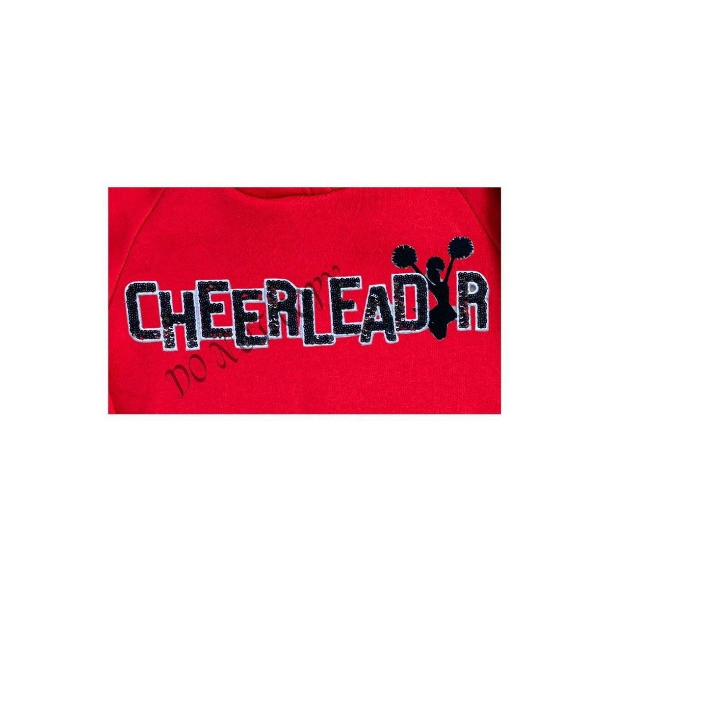 Sequins Cheerleader Patch Black