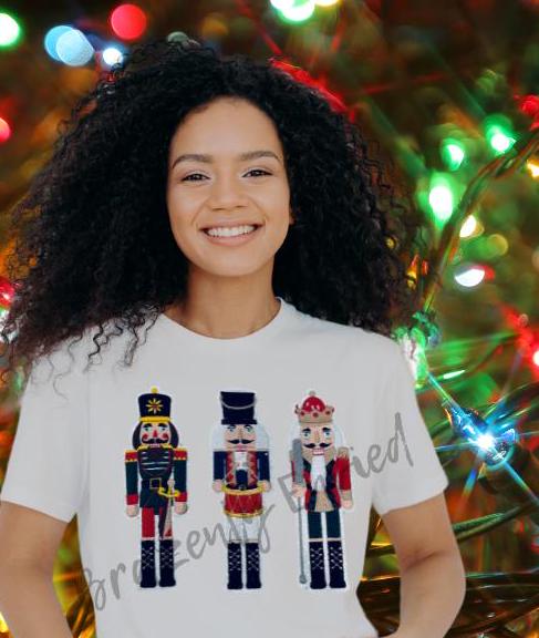 Nutcracker Patch Very Popular Christmas Iron On Chenille Patch 3-NUTCRACKERS Great For shirts/Jackets Iron On-Red/Blue and Green