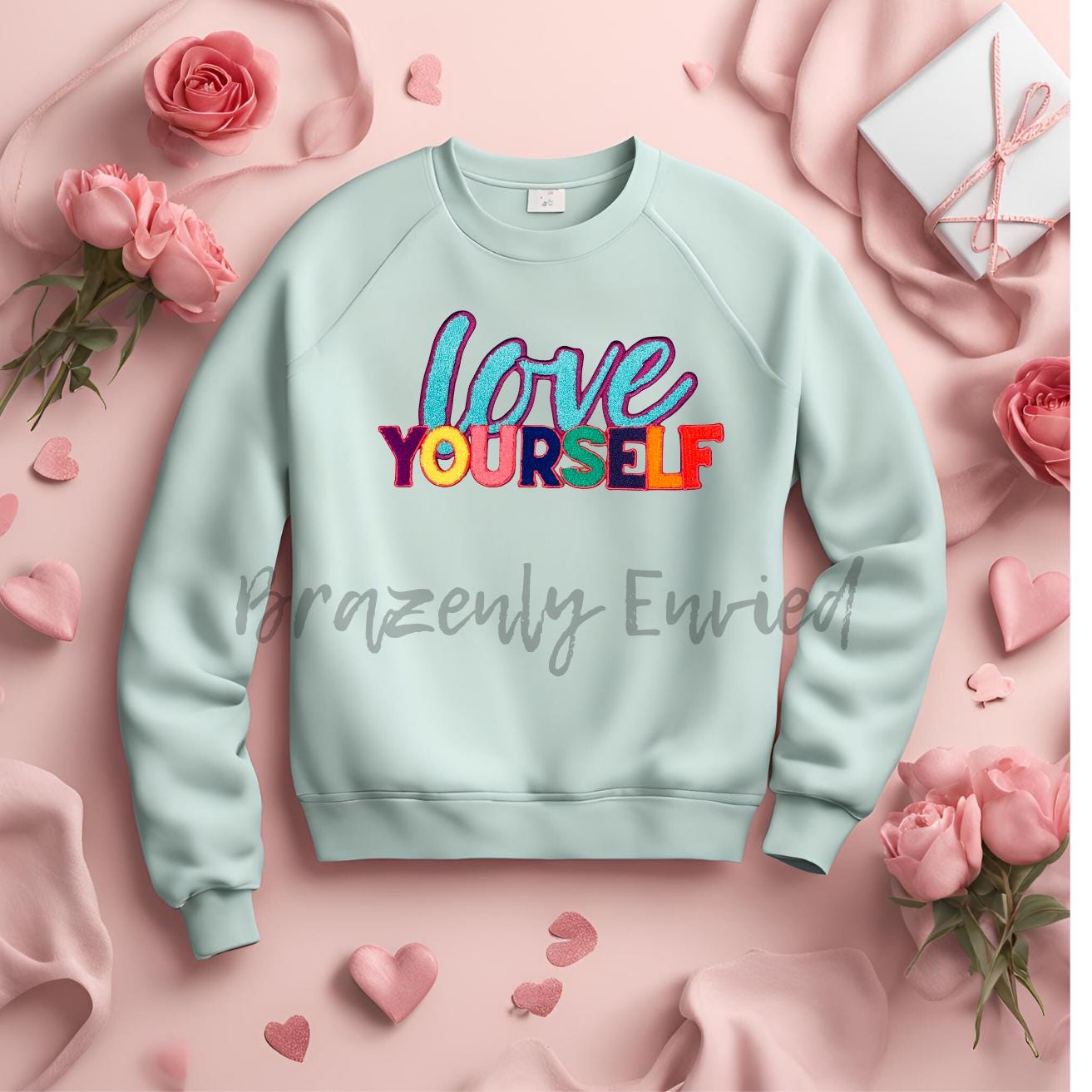 Chenille Patch Love Yourself Mental Health Mental Wellness Inspired Great Gift Great T-shirt DIY Trendy Chenille Patch