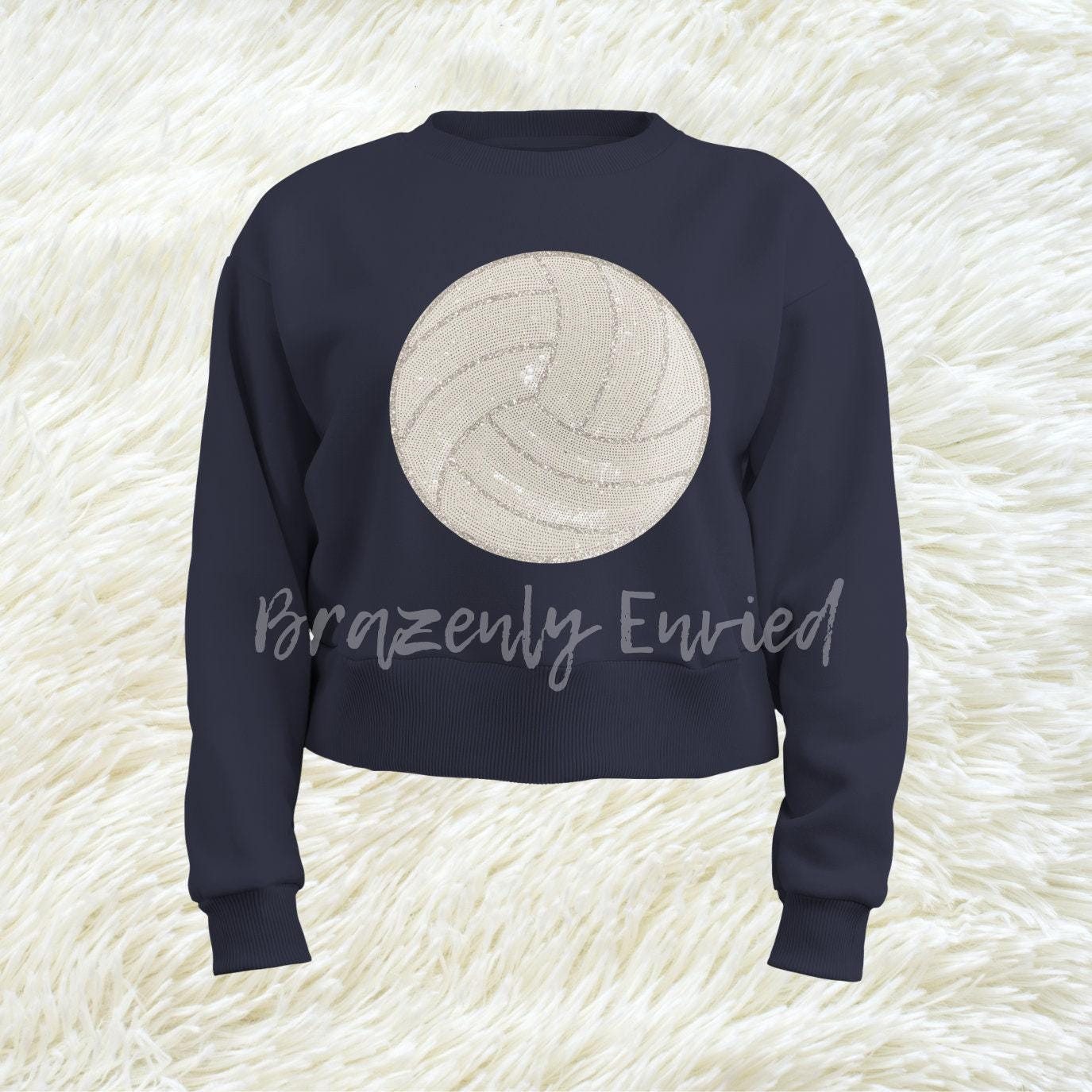 Volleyball Sequins Patch | Iron On Patch | Great Volleyball Shirt Patch