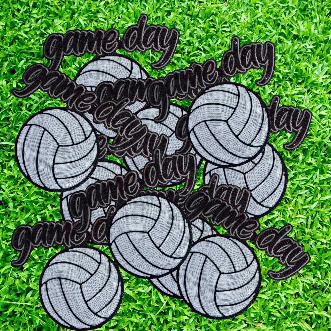 New Game Day Volleyball Patch Great Sequins Patch for Game Days