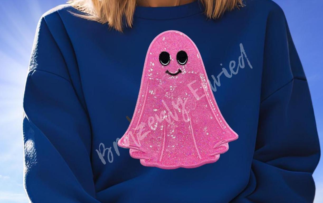 Halloween Patch Ghost Boo Sequins Patch