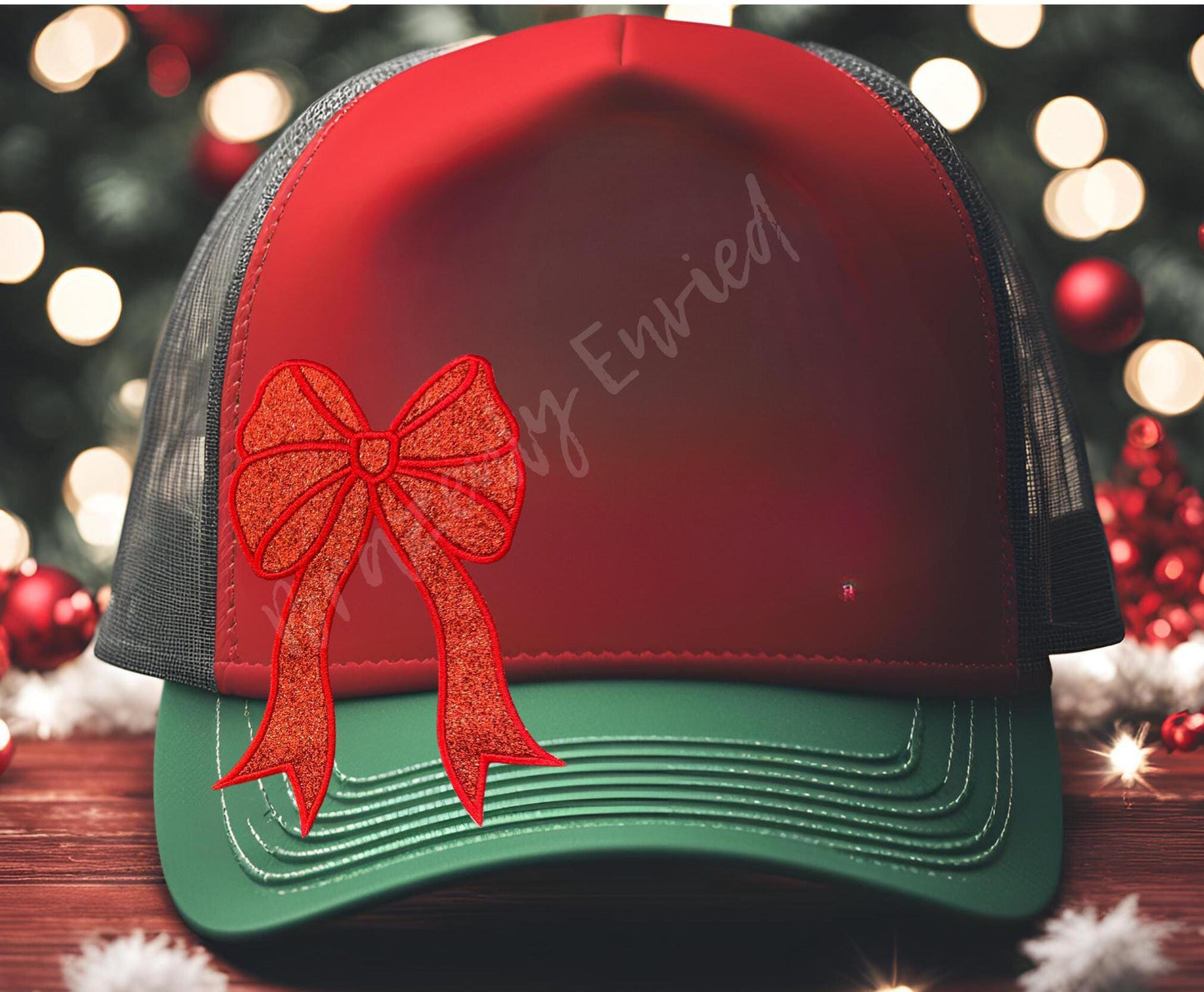 Glitter Bow Patch | Red Glitter Side Bow Patch | Iron On Patch | Great for Christmas Sweatshirt / In Stock Ready to Ship Patch