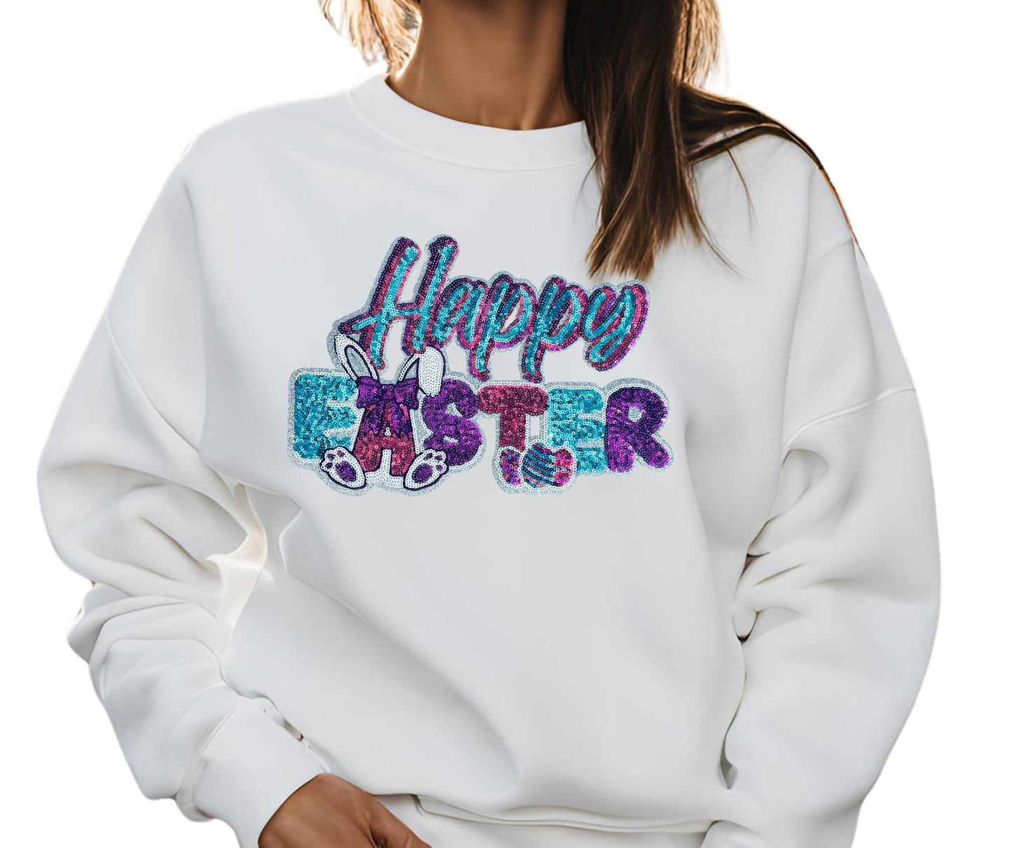 Easter Patch Sequins Iron On Applique