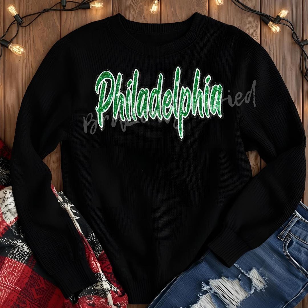 Philadelphia Patch Sequins Iron On Applique