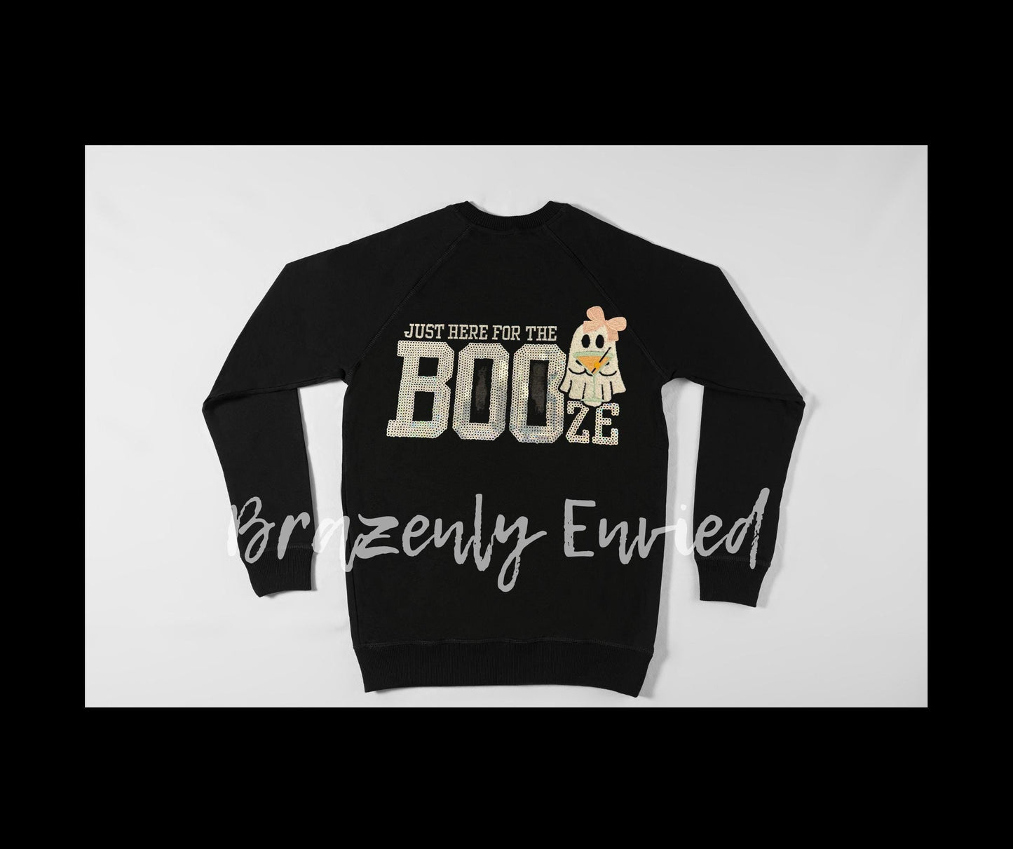 Halloween Just Here For the Boo ZE Sequins Patch