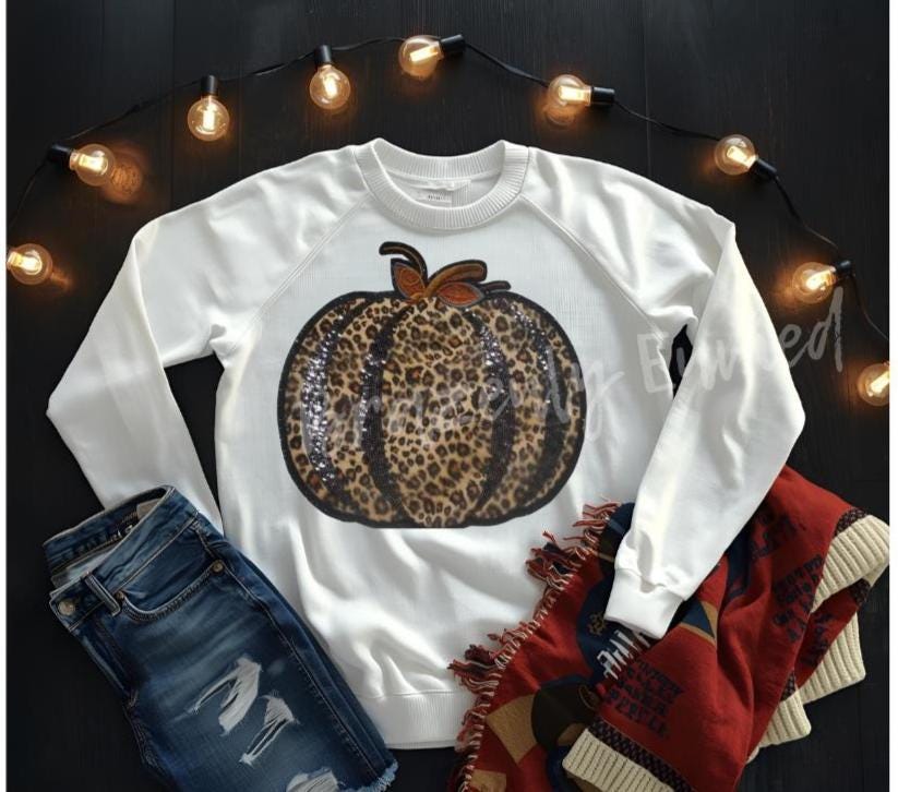 Pumpkin Patch Leopard Print Patch Iron On Patch -Almost SOLD OUT
