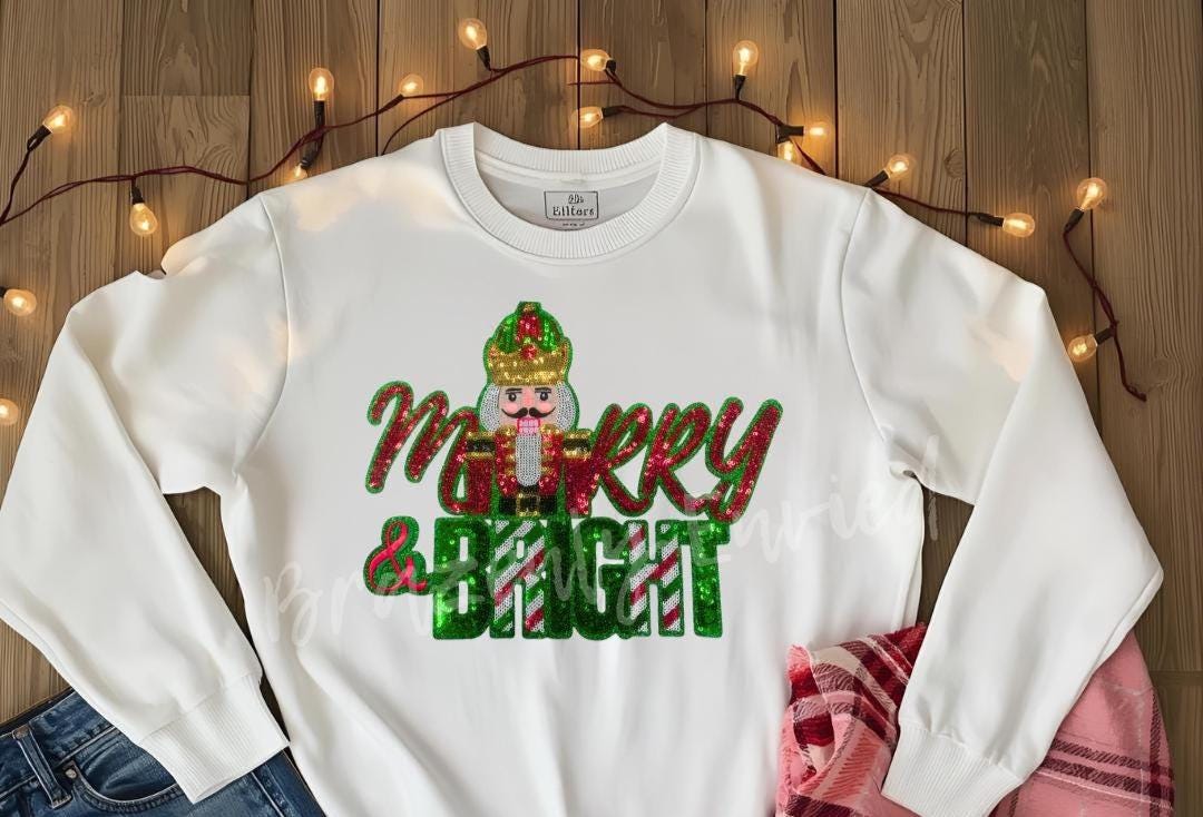 Nutcracker Patch| Merry and Bright Sequin Christmas Patch