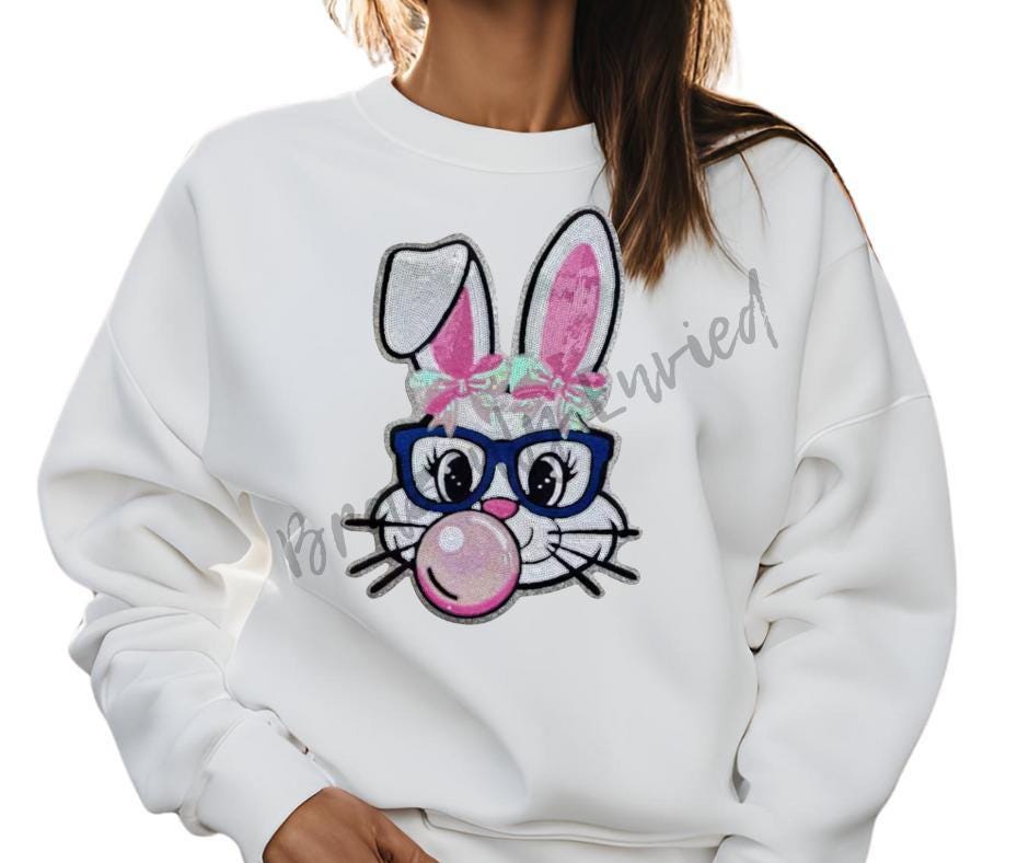 Easter Patch Sequins Bunny Patch Great for Easter Shirts In stock Fast shipping