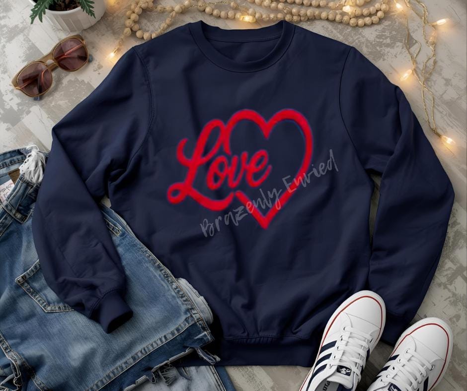 Valentine Patch Love Iron On Fluffy Applique Red