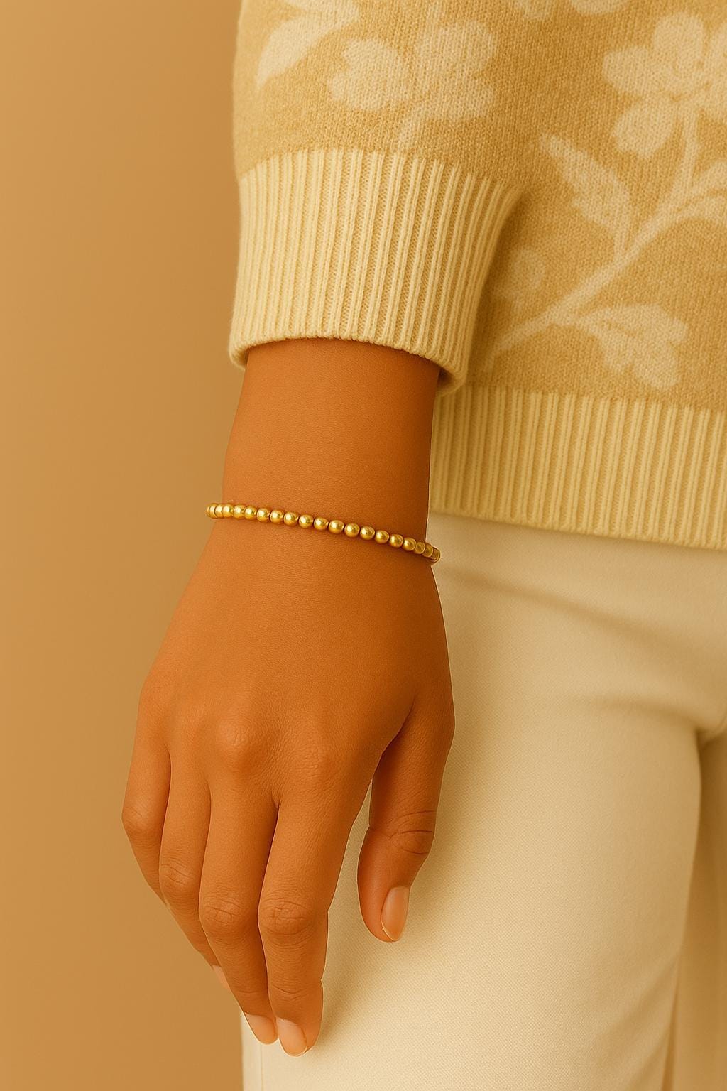 14K Gold Filled Bead Bracelet Stackable Non Tarnish Bracelet Jewelry
