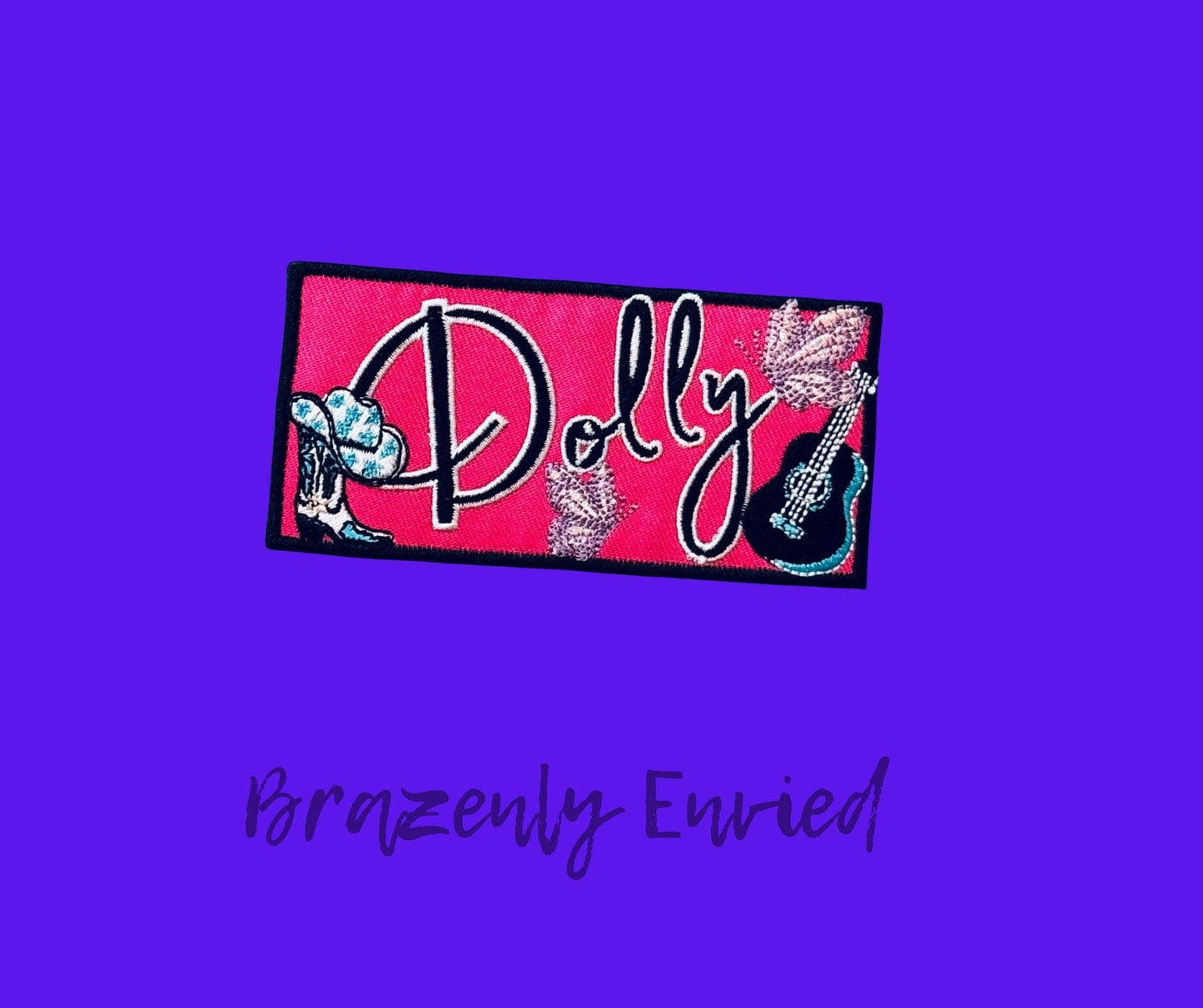 Trucker hat patch country embroidered Patch size 2."H x 4.25"W great for jackets and hats very detailed