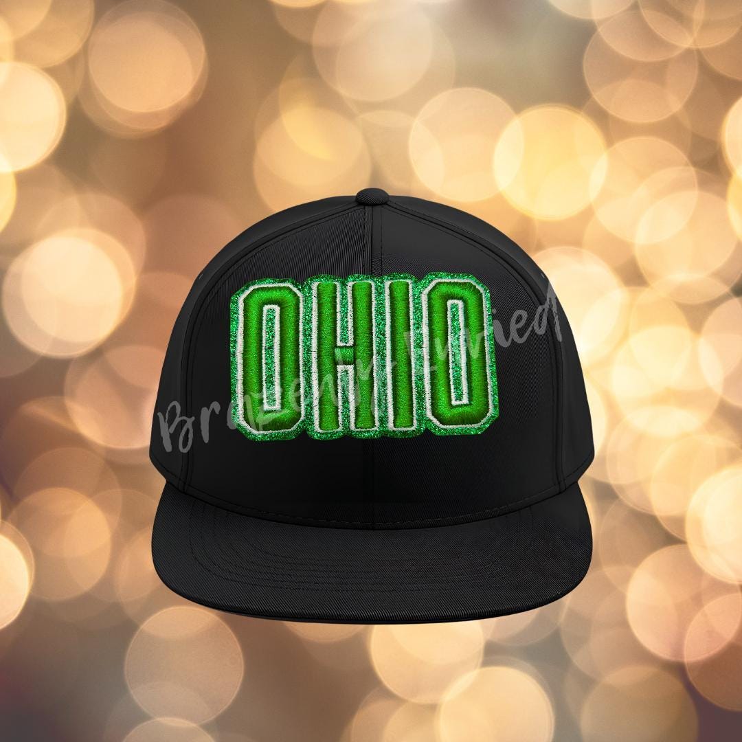 Embroidered Ohio Patch Green Ohio Iron On Applique