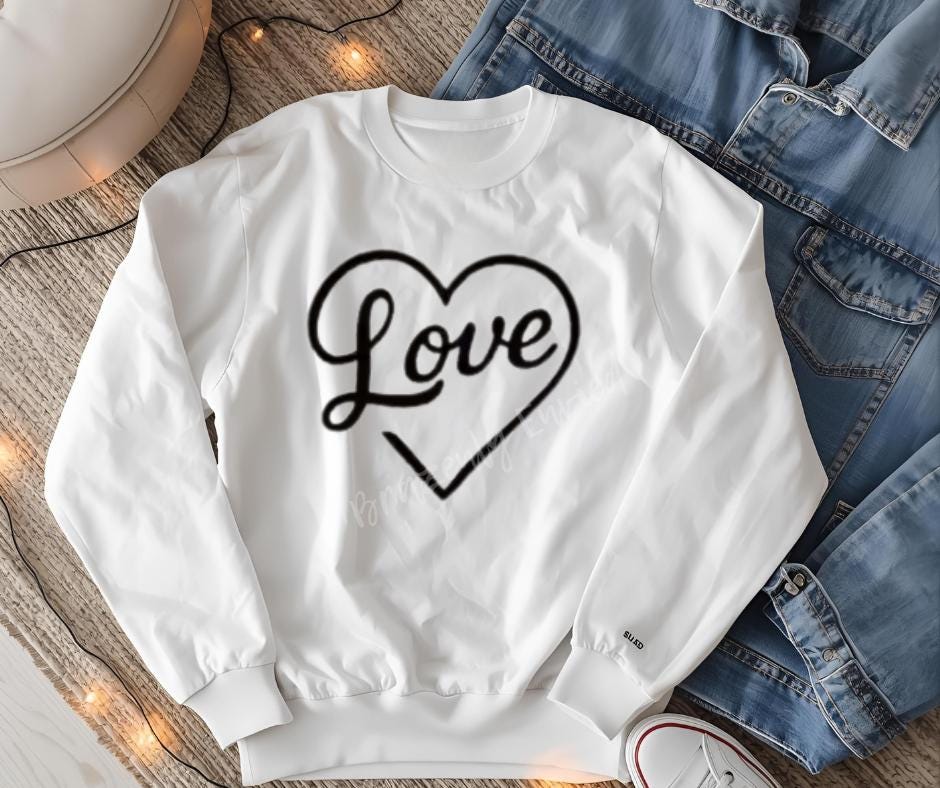 Valentine Patch Love Iron On Fluffy Applique Black