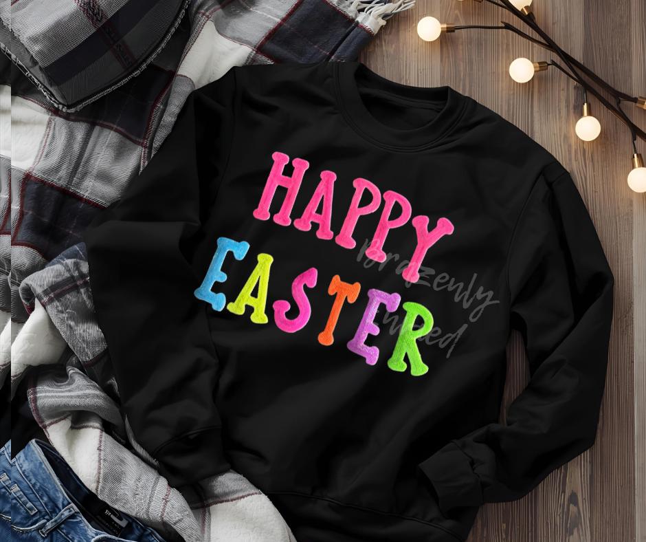 Easter Patch Happy Easter Sequins Iron On Appliques