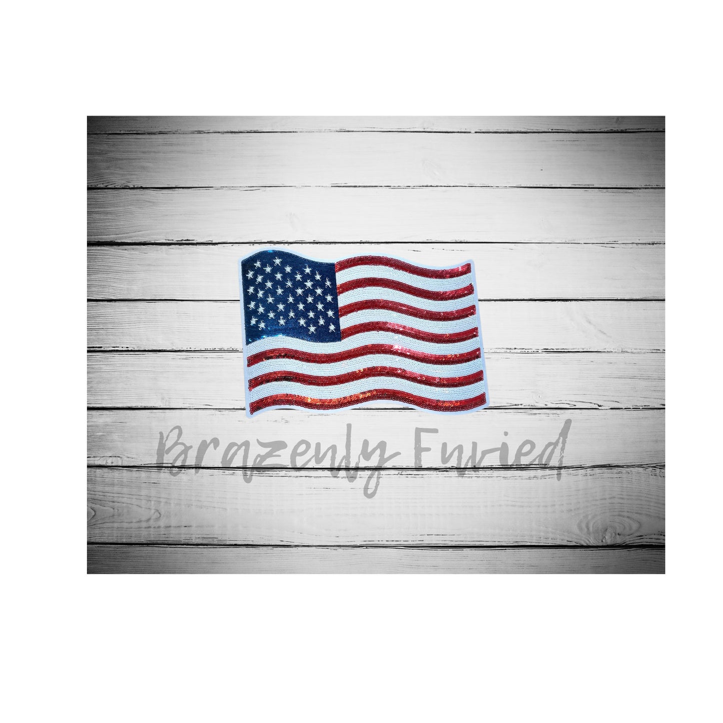 American Flag Sequins Patch Great Patriotic Patch