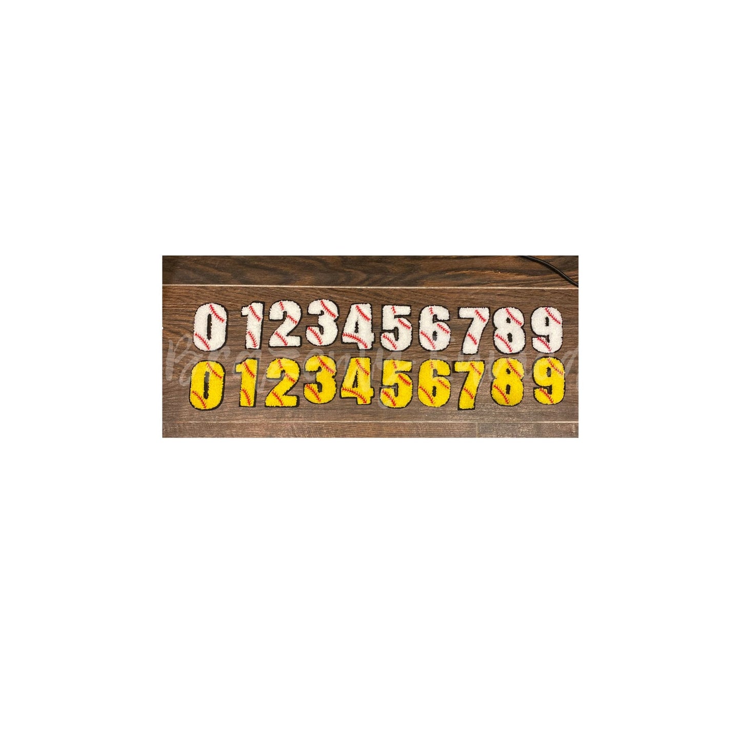 Baseball or Softball Chenille Number Patch You Pick What Number You Need Price Is Per 1 Number