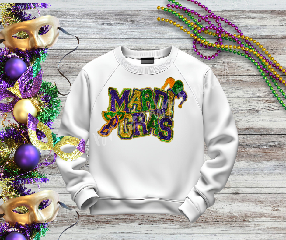 Mardi Gras Sequins Patch