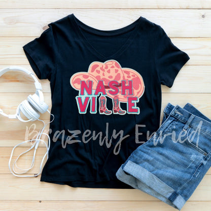 Western Nash Ville  Cowboy Hat Chenille Patch