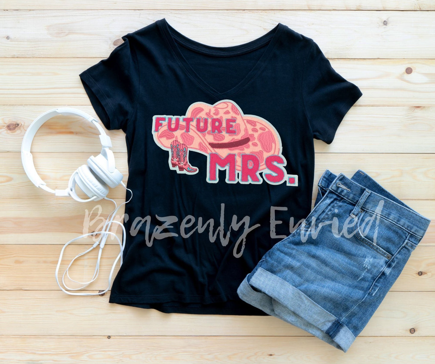 Western Future  Mrs. cowboy hat chenille patch