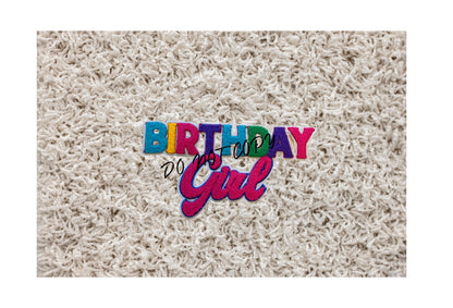 Birthday Girl Chenille Patch.