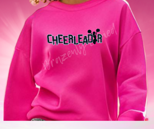 Sports Sequins Cheerleader Sequin Patch Black