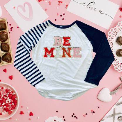 Valentine: BE MINE  Chenille Patch