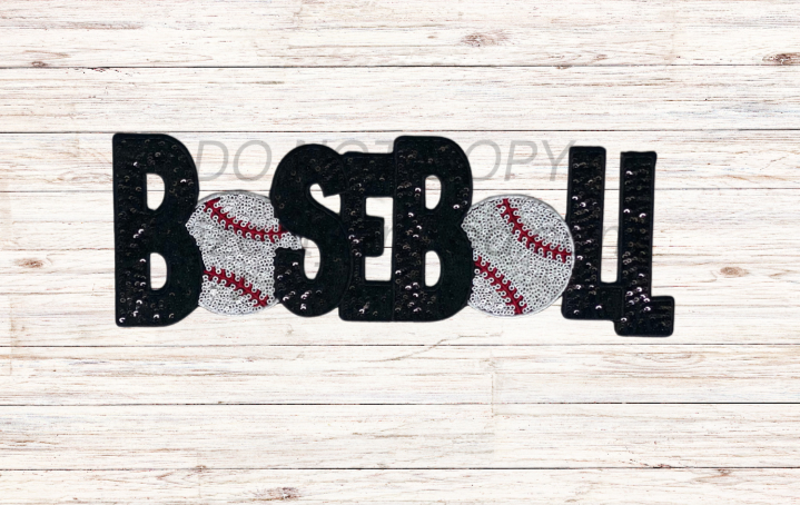 Sports Sequins BASEBALL Patch