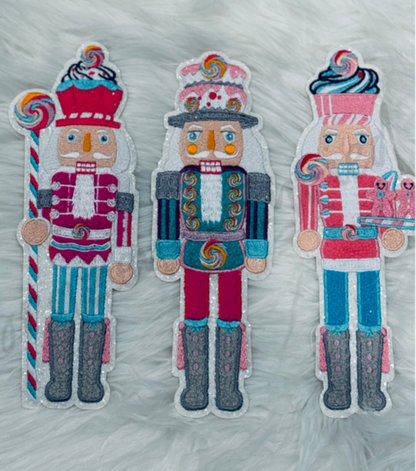 Very Popular -Christmas  Chenille Patch 3-NUTCRACKER Patch Great for Shirts and Jackets Christmas heat press ready!   Immediate ship