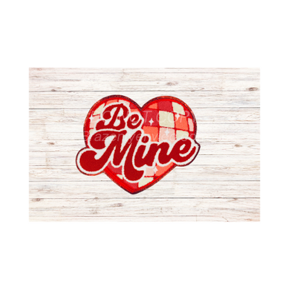 Valentine: Be Mine Heart Chenille  Patch