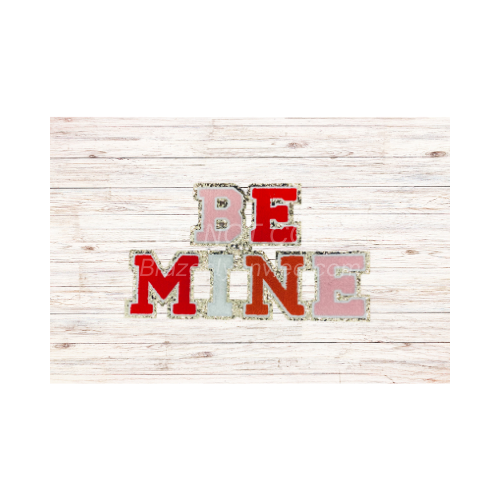 Valentine: BE MINE  Chenille Patch