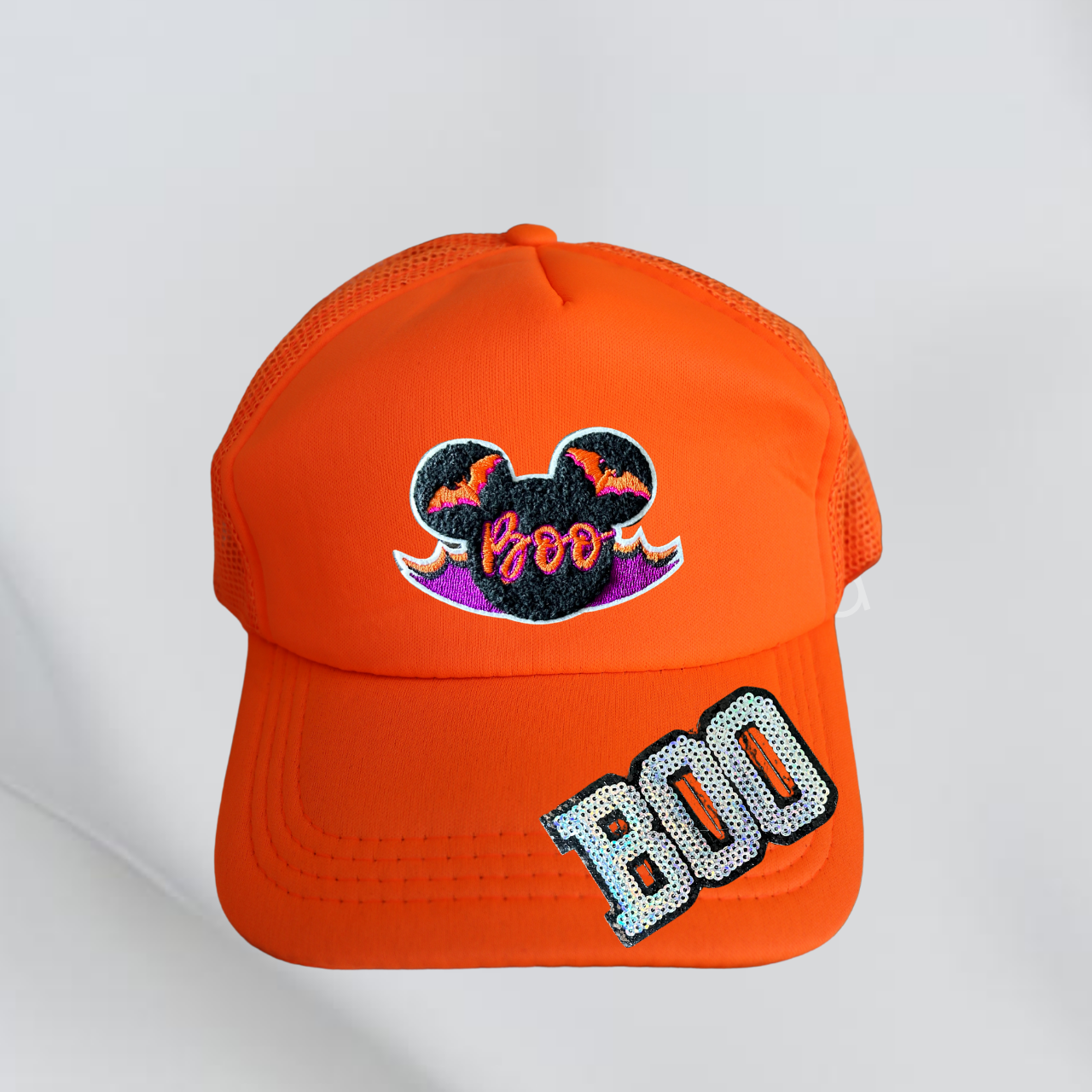 Boo Bat Vampire Patch-1 Chenille/Embroidery Trendy Patch  ( BOO SEQUINS SOLD SEPARATELY )