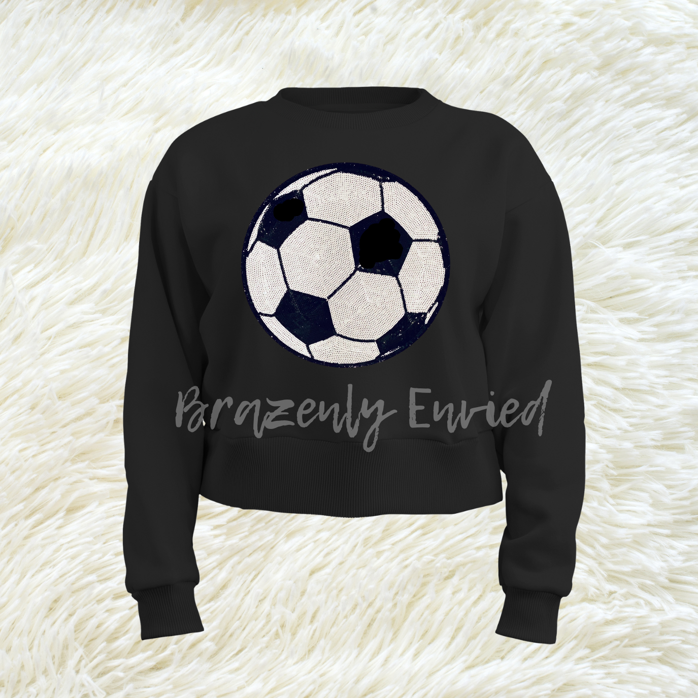 Soccer Ball Sequins Patch