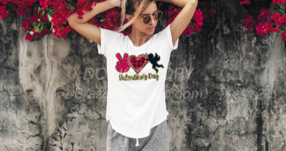 Valentine: Peace Love Cupid Chenille Patch