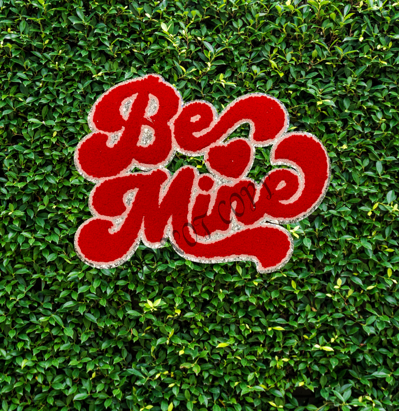 Valentine: Be Mine Red Chenille Patch